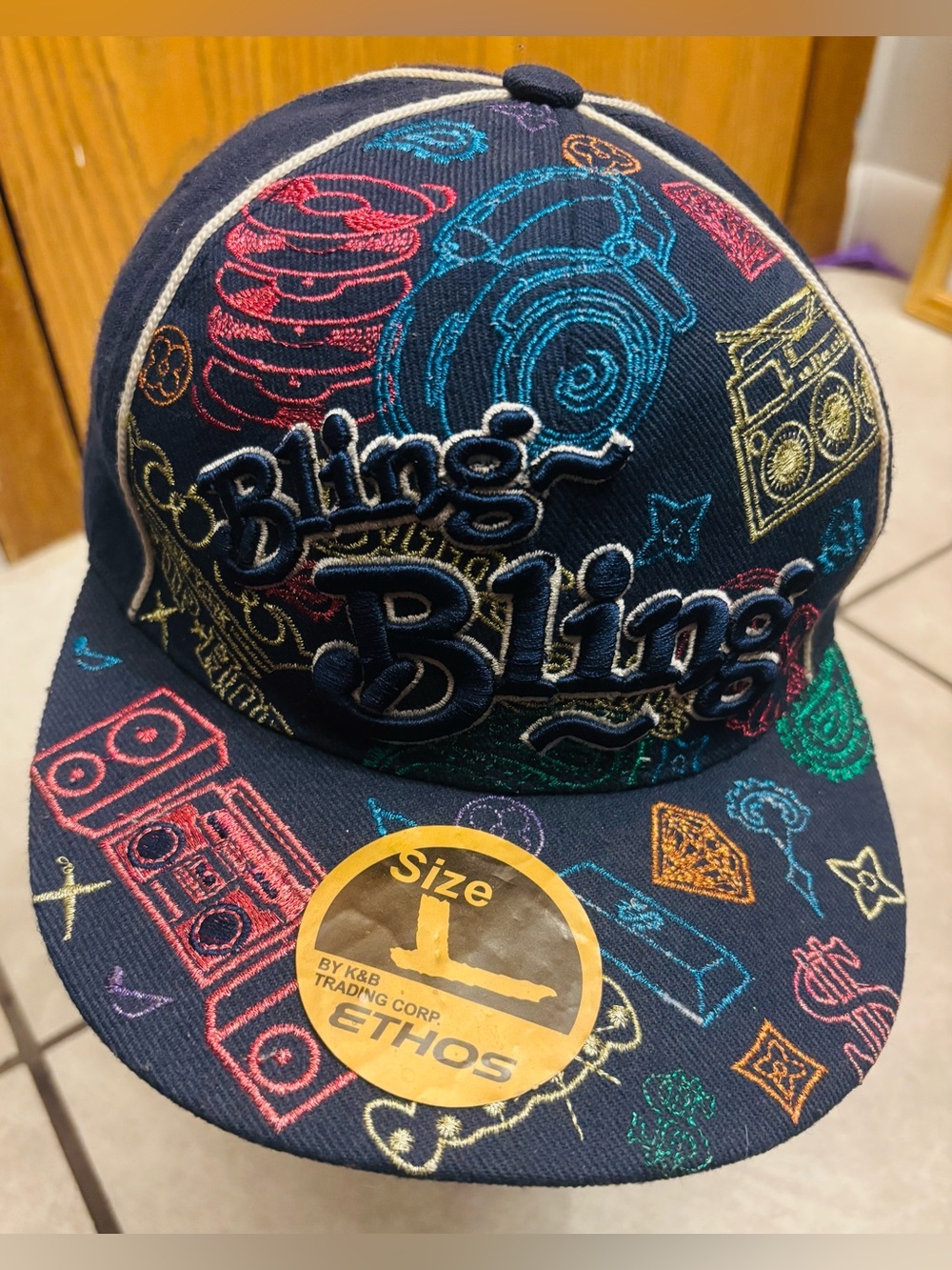 Vintage KB Ethos "Bling Bling" Fitted Baseball Cap